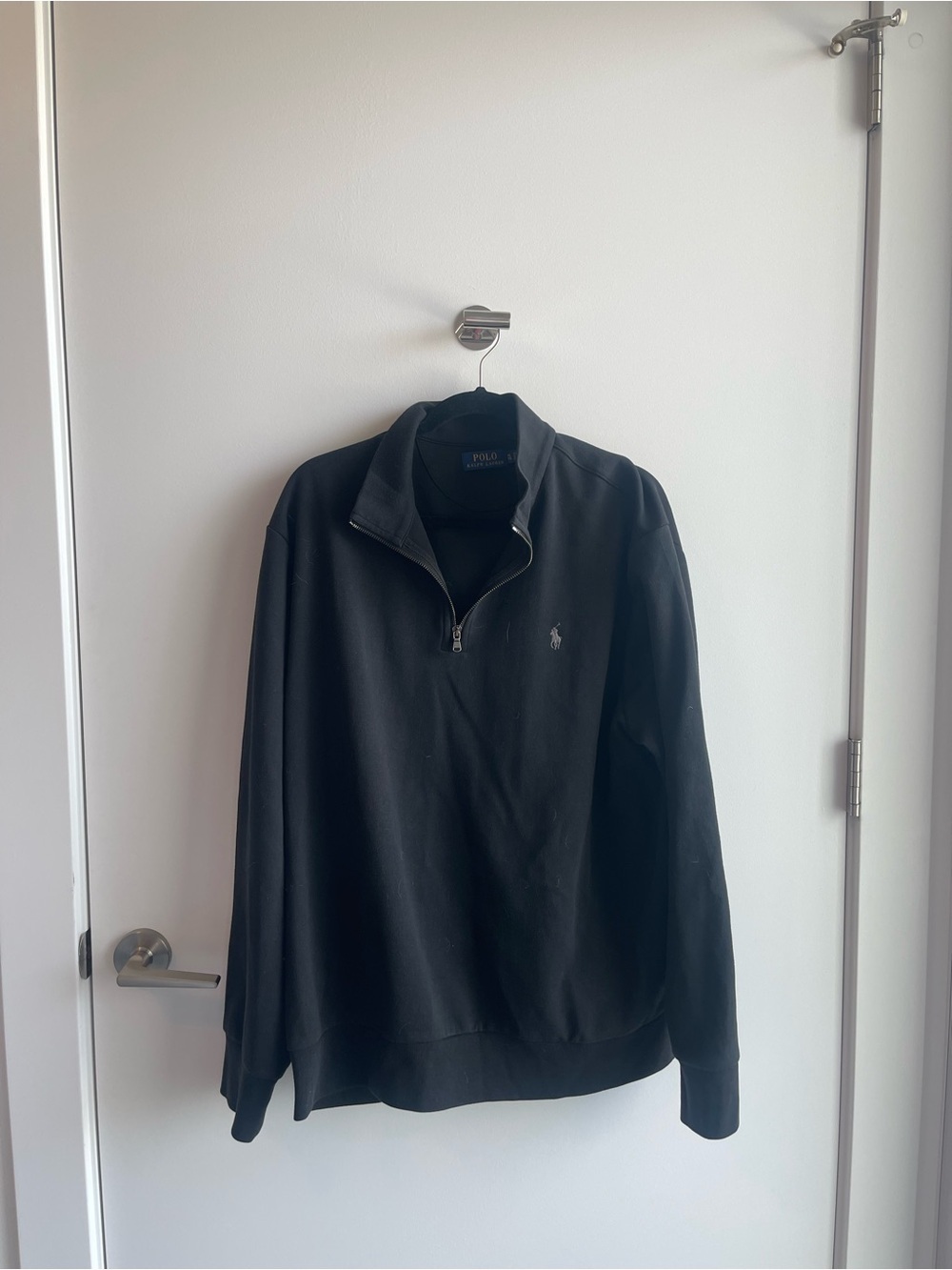 Ralph Lauren Black Half-Zip Pullover Sweater